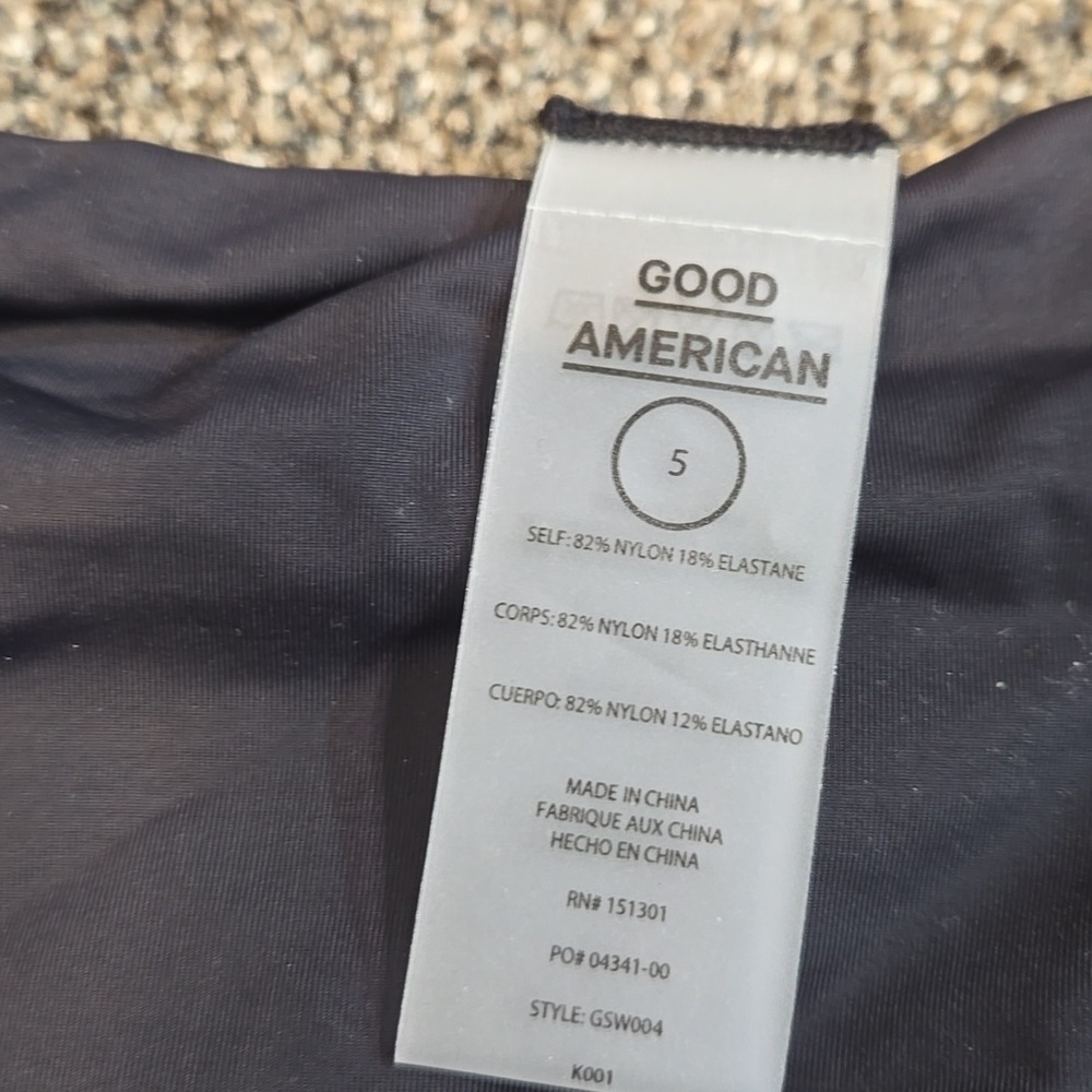 NWT Good American Wimen Basic Bikini Black Swim Bottom Sz 5 /2XL - Picture 3 of 8